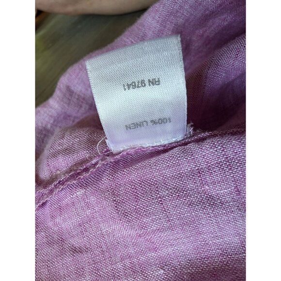 J. Jill Love Linen Womens Button-Up Shirt 2X Light Purple - Picture 6 of 9